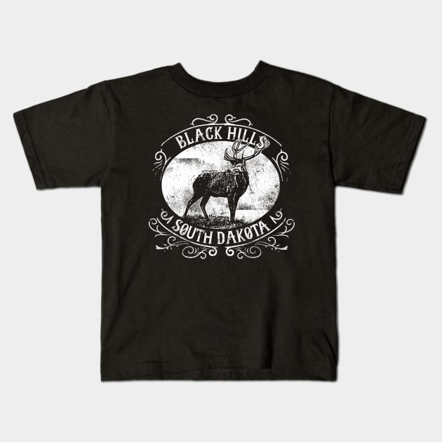 Black Hills South Dakota Deer Kids T-Shirt by SouthDakotaGifts